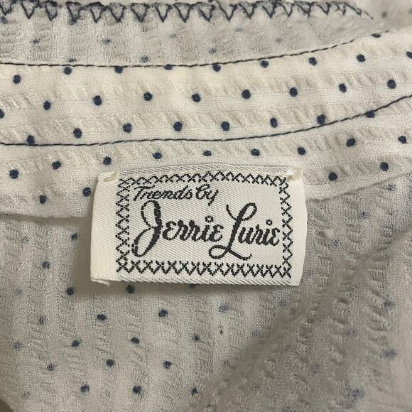 Vintage 70s Does 50s Jerrie Lurie Dress | Polka Dot Midi, Cottagecore S, M, L - Picture 4 of 9